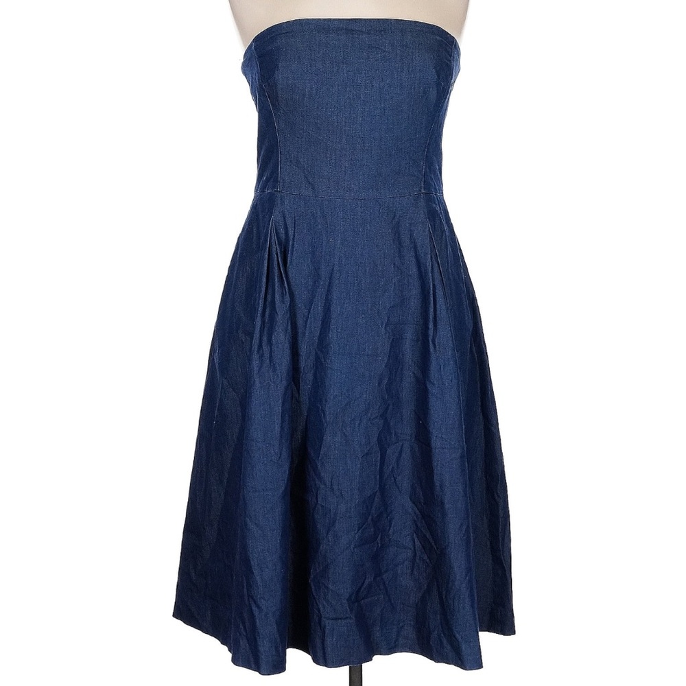 WHBM Strapless Denim Dress